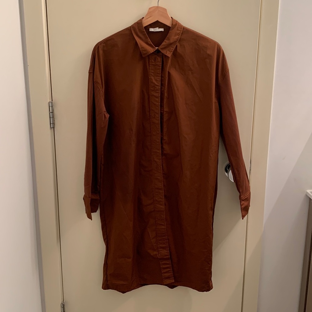 COS oversized collared shirt dress